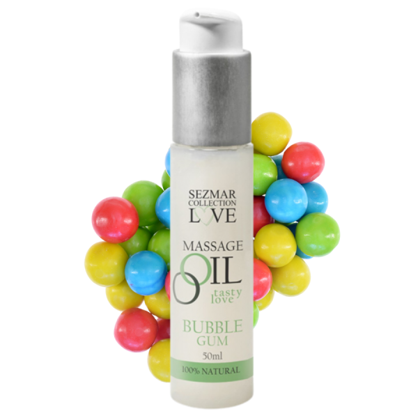 Huile de massage comestible bubble gum 50ml 